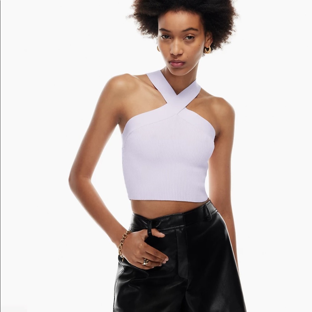 Aritizia Sculpt Knit Criss Cross Cropped Tank